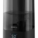 ROSEKM Automatic Humidifiers for Bedroom Large Room, 4.5L Cool Mist Humidifier for Home & Plant with Timer & Humidity Sensor, Last Up to 18H on High Setting, Auto Shut-Off, 360° Nozzle (Black)