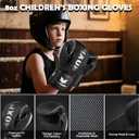 Mesetast Punching Bag for Kids Teenagers, 2.7ft Kids Punching Bag with 8 OZ Boxing Gloves for Youth Boxing MMA Karate Kickboxing - Unfilled