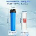 5 Micron 4.5" x 20" String Wound Sediment Water Filter, 2-Pack