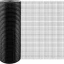 Black Hardware Cloth 1/2 inch 16inx50ft 19 Gauge Galvanized After Welding Chicken Wire Fencing Roll Welded Metal Wire Mesh Roll for Garden Fence and Home Project