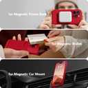 Magnetic for iPhone 13 Pro Max Case, Compatible with MagSafe, [Full Camera Protection][Screen Protector] Silicone Shockproof Protective Phone Case for iPhone 13 Pro Max 6.7", Deep Red