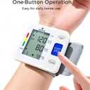 P PANACARE Wrist Blood Pressure Monitor for Home Use, Large LCD Backlit Display, Portable and Lightweight, 298 Memory Storage for 2 Users with Carrying Case