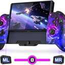Switch Controllers for Nintendo Switch/OLED Accessories, Hall Effect Joystick Switch Wireless Pro Controller, One-Piece Switch Joypad for Handheld Mode with Light/Mapping