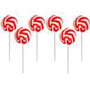 Swirls Lollipop Candy, Mixed Fruit Flavor, Individually Wrapped (Red Swirl, 12-Pack) (BBD 02/04/26)