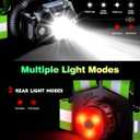 ISEYOU Running Lights for Runners, 500 Lumens Running Light with 45 Adjustable Tilt, 360 Reflective Vest & IPX4 Waterproof Rechargeable Light Up Gear for Night Walking/Cycling/Jogging/Hiking