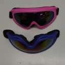 Dizywiee 2-Pack Kids Ski Goggles, Snowboard Goggles for Adult Youth Teens Boys & Girls, Winter Snow Sports Goggles (08.blue Frame With Multicolor Lens + Pink Frame With Multicolor Lens)