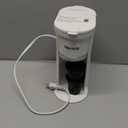 Small Single Serve Coffee Maker, Fast Brew One Cup Coffee Machine for K Cup and Grounds, 6 to 12 oz. Brew Sizes, Capsule Coffee Machine with Descaling Reminder and Viewing Tank, White