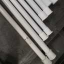 Tension Curtain Rod 26 to 48 Inch Adjustable Tension Rods 6 Pack Expandable Spring Tension Rod White No Drilling for Closet Kitchen Cupboard Wardrobe Door Bookshelf DIY Projects