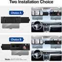 Sun Visor Extender for Car with Side Sunshade, Upgraded UV400 Polarized Car Sun Visor Extension Blocker with Sunglasses Holder, Clips and Straps Design | Anti-Glare Protection Visor for Safe Driving