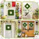 Boxwood Wreaths for Front Door Decor, 20" Artificial Greenery Square Wreath Decorations for Spring Summer Home Door Window Outside Wall Indoor Outdoor Porch and Birthday Wedding Party