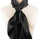 Pukavt 2 Pack 35" Satin Head Scarf for Women Large Square Hair Scarf Silk Like Neck Scarves Fashion Breathable Bandana Scarf for Hair Wrapping and Sleeping