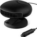 Blytra Portable Car Heater with Fast Heating and Cooling, Electronic Auto Fan Heater 12V 150W, 360° Rotatable Auto Fan for Effective Windshield Defrosting and Defogging in Vehicles, Black