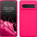 kwmobile Case Compatible with Google Pixel 7 Case - TPU Silicone Phone Cover with Soft Finish - Neon Pink