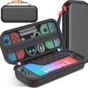 Spican for Switch 2 Case Compatible with Nintendo Switch 2 (2025) and Switch/Switch OLED, Switch Travel Carrying Case Hard Shell Protective for Nintendo Switch 2 Accessories and Switch 2 Games (Black)