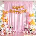 10x10ft Pink Glitter Backdrop Curtain or Parties, Wrinkle Free Satin Photo Backdrop Drapes 2 Panels 5x10FT Shimmer Back Drop Cloth for Baby Shower Wedding Birthday Photography Background Decor