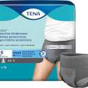 TENA ProSkin Protective Disposable Underwear Male Pull On with Tear Away Seams Large, Maximum, 18 Ct