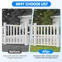 4 Pcs White Aluminum Fence Bracket for Vinyl Fencing - Heavy Duty White Vinyl Fence Bracket Fits 2.75" Rail, Ideal Replacement Parts for Plastic, PVC Holder