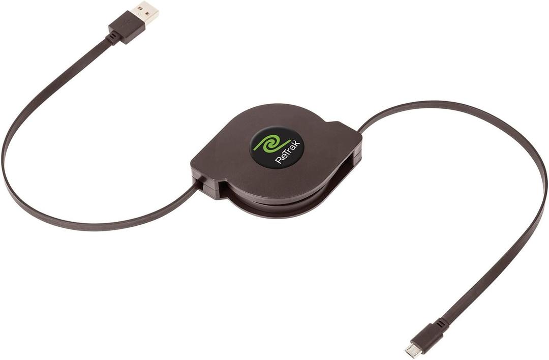 Retractable 10-Foot Micro USB Charge and Sync Cable