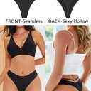 READY TO LOVE Women's Underwear Seamless Thongs 6 Pack No Show Thong Breathable Invisibles Hollow Out Sexy Panties Underwear, XL