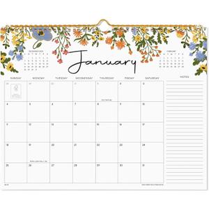 2026 Calendar, Cabbrix Wall Calendar 2026, 18 Months Calendar Runs From January 2026 - June 2027, 15" x 12", Twin-Wire Binding, Hanging Hook, Floral Design