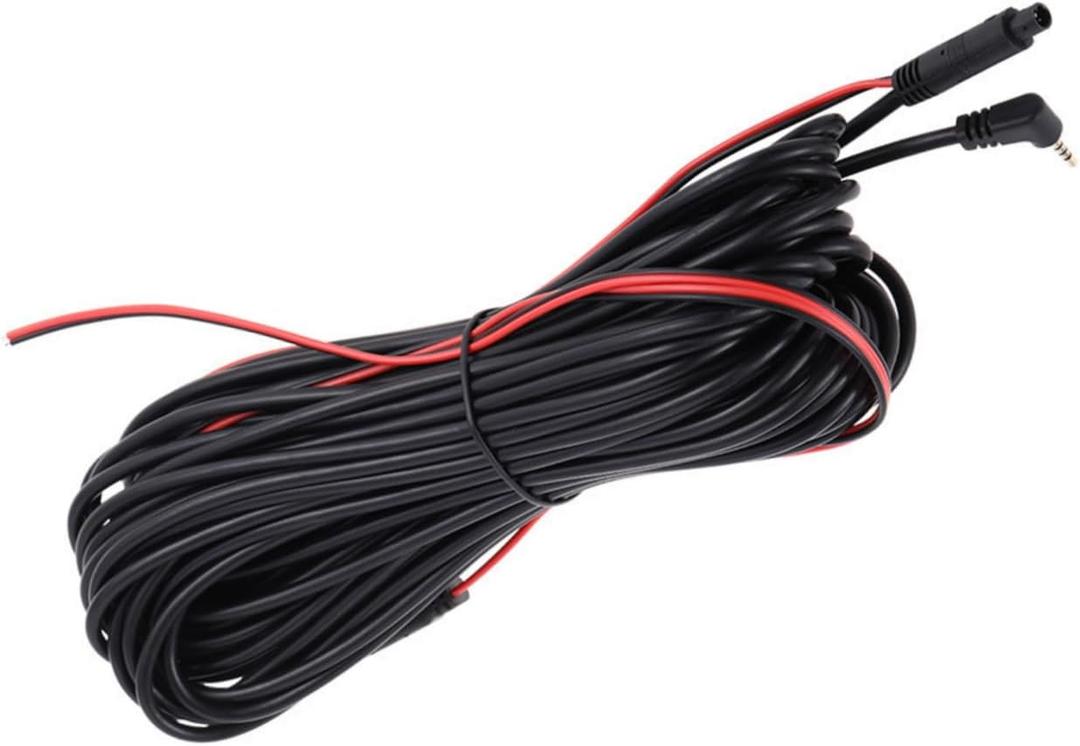 2.5mm to 4Pin Dash Cam Cable (6M/19.68Ft 4PIN), Car Rear View Camera Extension Cord for Dash Cam Carplay Screen Plug and Play Replacement Cable Support AHD1080P 720P Vehicle Backup Camera