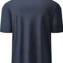 Mens Golf Shirt Short Sleeve Moisture Wicking Dry Fit Performance Solid Casual Pique Collared Golf Polo Shirts for Men (Blue, L)