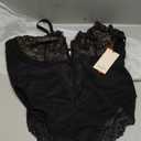 Popilush Lace Shapewear Bodysuit Tummy Control Corset Tops V Neck Sleeveless Backless Body Suit Thongs (L (4-6), Black)