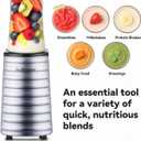 La Reveuse Smoothies Blender Single Serving 300 Watts with 18 oz BPA-Free Portable Travel Sports Bottle (Silver)