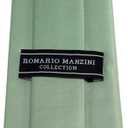 Romario Manzini Solid Light Sage Green Color Standard Men's Necktie (Green)