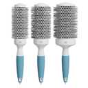 Professional Blow Drying Brush Set - Ceramic Ionic Thermal Brushes for Styling Wet Hair, 2 Round Brushes with Travel Bag for Women
