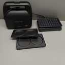 Bakers Friend 3 in 1 Mini Waffle Maker with Removable Plates, Dual Waffle & Pancake and Grill Plates, Breakfast Sandwich Maker Press, Dishwasher Safe, Non-stick Coating, Graphite