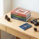 Gifts for Travelers & Hikers - National Park Decorative Books with Storage (Zion, Yosemite, Acadia) - Vintage Travel Decor Memory Box for Keepsakes, Coffee Table & Shelf Display (Set of 3) (Green-Red-Blue)