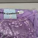 Elsa Dress for Girls Purple Princess Costume for Kids Cosplay with Wig for Halloween Party (Purple)