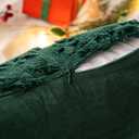 MIULEE Christmas Snowflake Decorative Throw Pillow Covers Set of 2,Soft Fluffy Faux Wool Winter Holiday Couch Pillows for Farmhouse Boho Home Decor Sofa Bed Porch Living Room 18x18 Inch Green