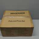 KIKCOIN Ceramic Nonstick Pots and Pans Set - Cookware Set with Detachable Handle - 25 Pack Stackable Cooking Set for RV Kitchen, with Frying Pans, Steamer - Induction/Dishwasher/Oven Safe, PFOA Free (Cream)