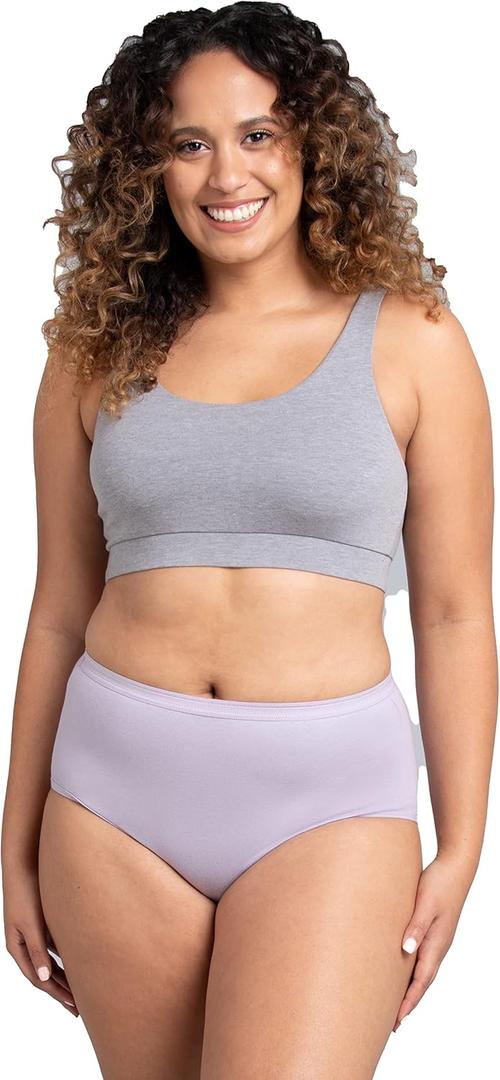 Fruit of The Loom Women's Tank Tops (S-6XL), Comfort Bra-Cotton Stretch-2 Pack Silver Heather/White, Small