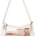 PACKISM Clear Shoulder Bag 9x6x3 - Clear Bag for Stadium Events for Women, Perfect for Sport Events Concert Game Day Daily (Attractive Creamy White)