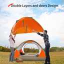 BISINNA 4 Person Camping Tent Lightweight Backpacking Tent Waterproof Windproof Two Doors Easy Setup Double Layer Outdoor Tents for Family Camping Hunting Hiking Mountaineering Travel