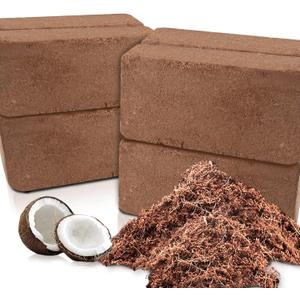 Coco Coir Brick for Plants, 8 Packs 100% Natural Organic Compressed Coconut Coir Fiber with Low EC & PH Balance, High Nutrition Coconut Soil Coco Fiber for Planting, Herbs