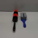 7Pcs Wheel & Tire Brush, car Detailing kit, 17inch Long Soft Wheel Brush 5 car wash Detail Brush car wash kit for Cleans Dirty Tires & Releases Dirt and Road Grime, Short Handle (Red)