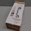 LEVERLOC 2 Pack Shower Grab Bars for Bathtubs and Showers, Easy to Install Suction Shower Handles for Bathroom Removable Handrails for Seniors Elderly Heavy Duty Safety Grip Waterproof Drill Free Gray