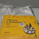 AMH 12 PCS Christmas Table Decorations Set with Oak Rotating Base  Xmas Town Village Centerpiece with Santa, Train, House, Trees & Figurines, Tabletop Decorations for Holiday Dining & Coffee Tables