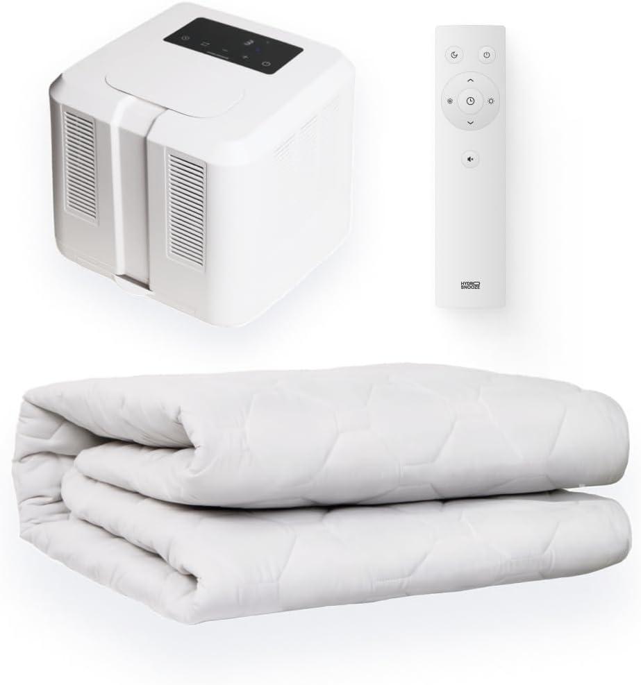 HydroSnooze Water Cooling & Heating Mattress Pad, Temperature Control Bed Cooling System, Cooling Mattress Topper Perfect for Hot Sleepers,Temp Range of 59-131F, King Bed Size (71" W x 79" L)