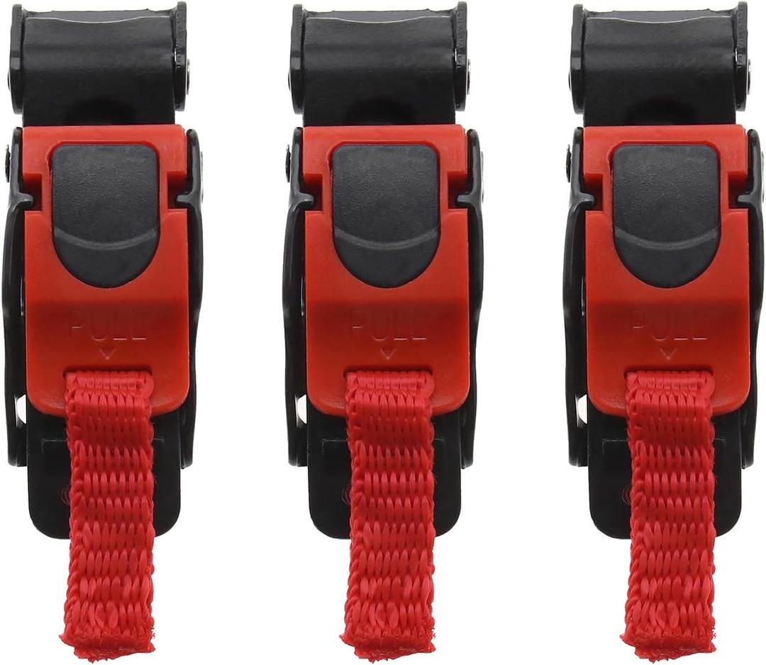 Motorcycle Plastic Helmet Quick Release Speed Clip Chin Strap Pull Buckle 3Pcs