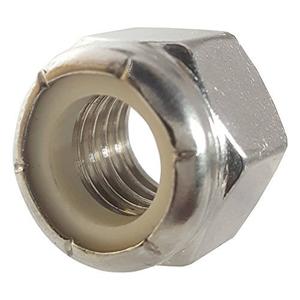 Nylon Insert Hex Lock Nuts - 7/16"-14 (25-Pack) Stainless Steel 18-8, Plain Finish, Corrosion-Resistant, Durable Multi-Use Hardware Nuts - Secure Fastening with Hex Socket Drive