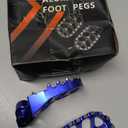 JFG RACING Dirt Bike Foot Pegs,CNC Motorcycle Rest Pedal Footpegs for YZ65 18-23/YZ85 02-23/YZ125 97-24/YZ250 98-24/YZ250F 01-23/WR250F 01-24/YZ450F WR450F 03-23/YZ125X YZ250X YZ250FX YZ450FX-Blue (Small)