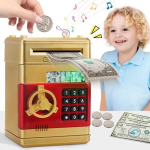MAGIBX Piggy Bank for Adults, Kids Toys for 8 9 10 11 12 Year Old Boys Birthday Gifts, Money Bank for Boys Toys Age 4-7-6-8, ATM Machine Saving Box for 3-5-15 Christmas Idea Gifts