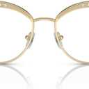 Michael Kors MK3072 Napier Prescription Eyewear Frames, Light Gold/Crystal Insert/Demo Lens, 54 mm