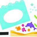 Fun Express Under The Sea Picture Frame Craft Kits - Makes 12 - Crafts for Kids and Fun Home Activities - VBS Vacation Bible School Supplies/Decor | Crafts for Kids, Fun Home Activities, VBS Vacation Bible School Supplies/Decor, 6" x 4 1/2" with a 4" x 2 1/2"