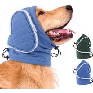 MIGOHI Soft Dog Ear Muffs Noise Protection,Ear Covers for Dogs,Dog No Flap Ear Wrap for Hematoma,Calming Hoodie Quiet Ears Head Warps for Dogs Grooming,Bath,Thunderstorms,Firework,XL,Blue